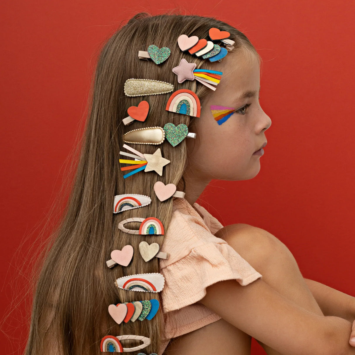 Retro Rainbow Eclectic Clip Pack • Mimi & Lula (3 stuks)