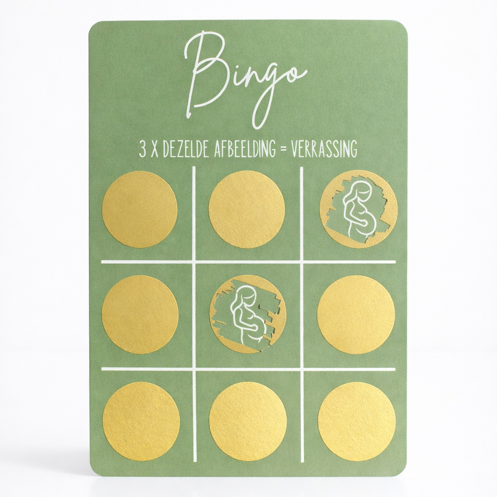 kraskaart groen bingo baby zwanger