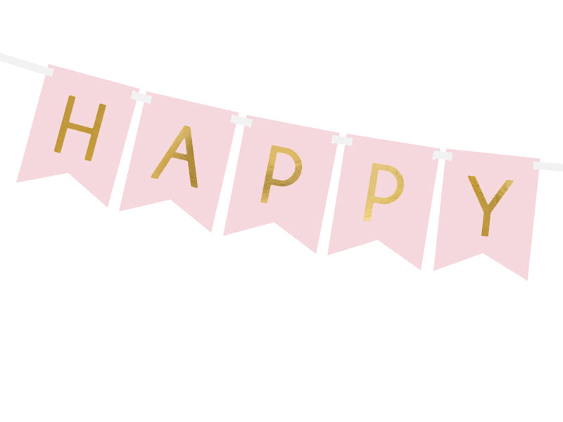 Slinger Happy Birthday • Roze