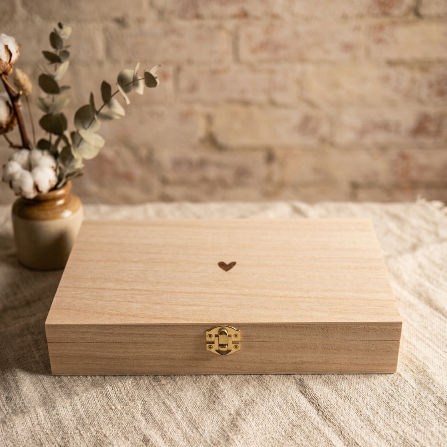 houten kistje met hartje