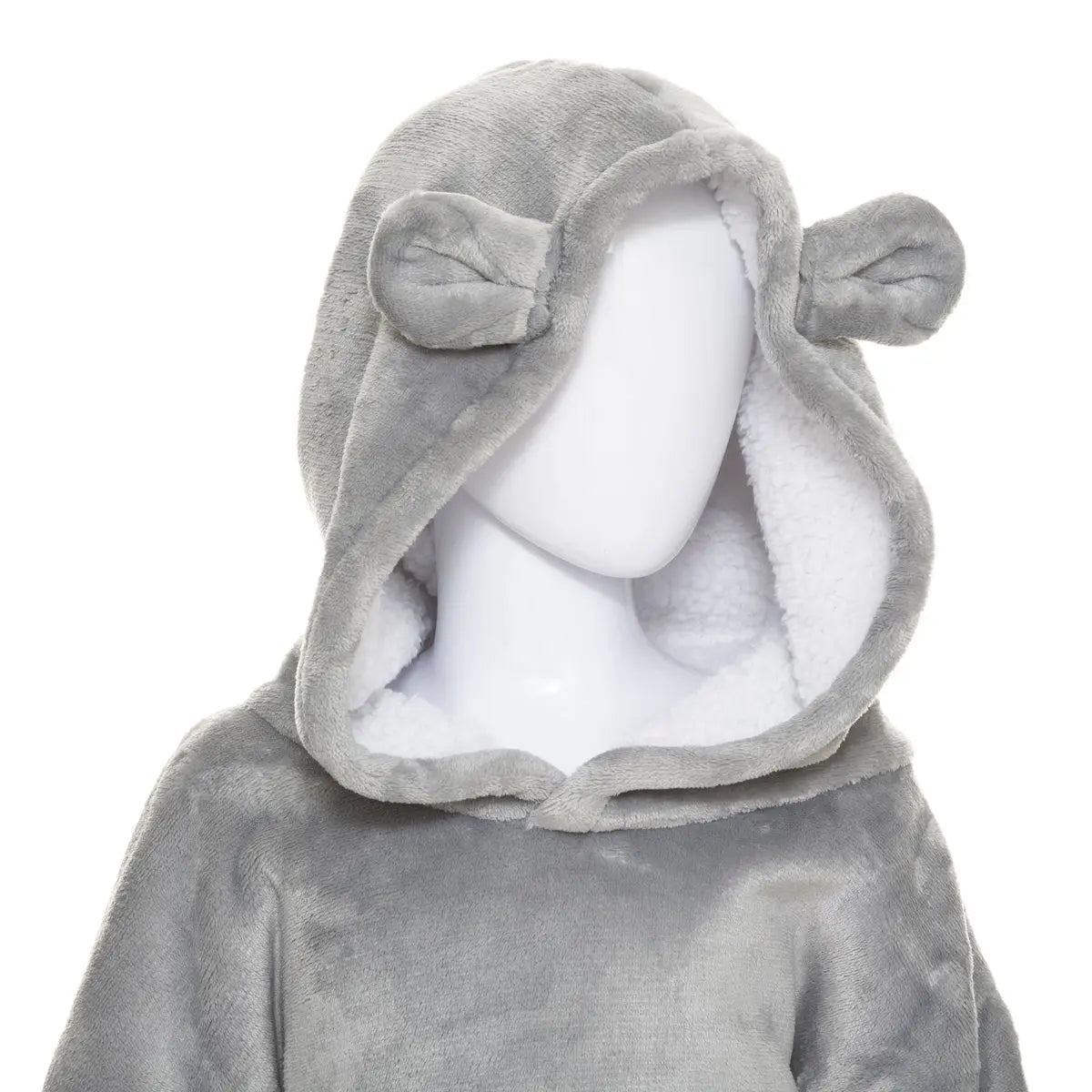 Grijze Beer Hoodie Plaid - Helloboy