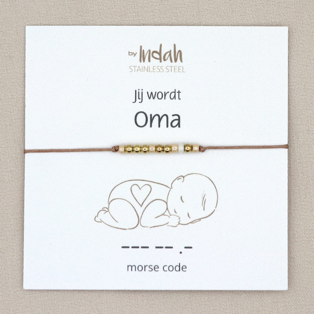 je wordt oma armband morse code