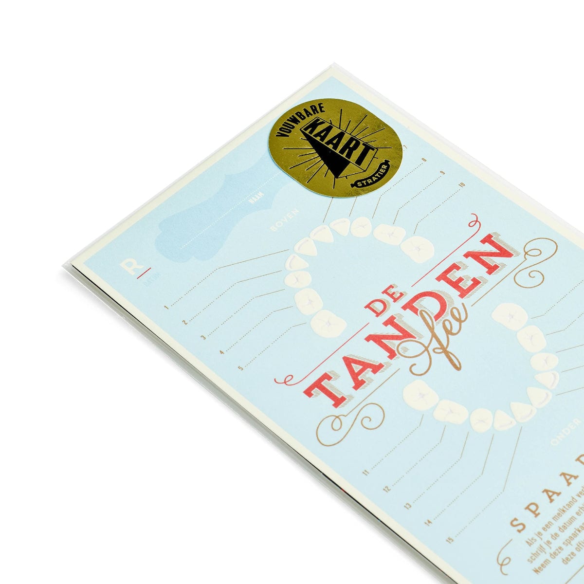 notitiekaart tandenkaart tandenfee spaarkaart dieter coppens tanden stratier