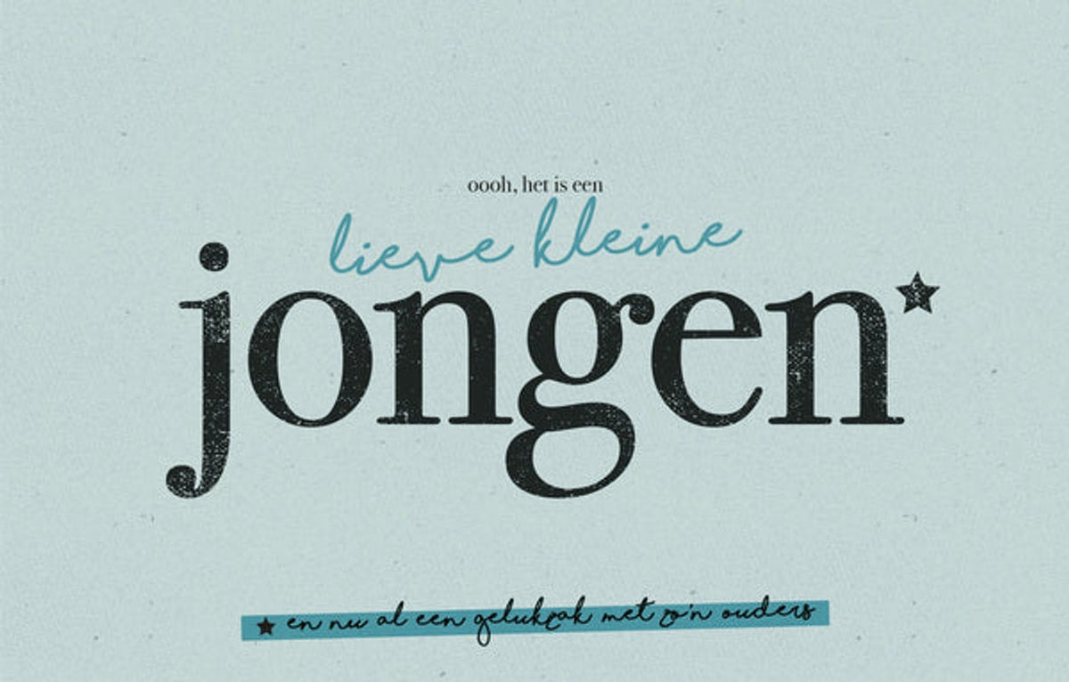 Wenskaart "oooh het is een lieve kleine jongen" - HelloBaby.be
