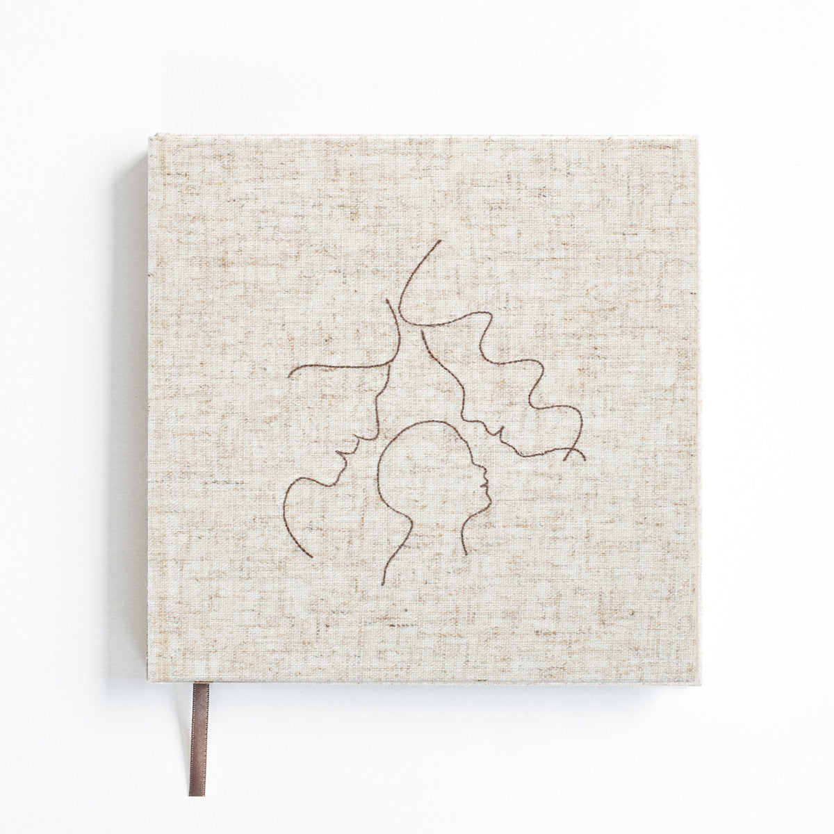 invulboek opa en oma beige linnen met stiksel