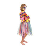 Regenboog Jurk Met Vleugels + Masker