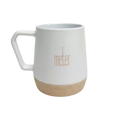 witte keramische mok meter mat keramiek 