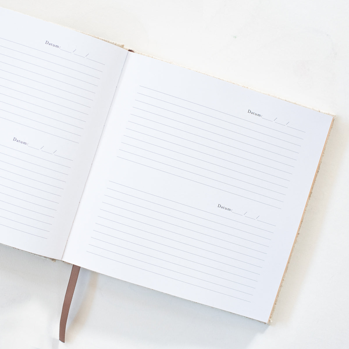 invulboek opa en oma beige linnen met stiksel