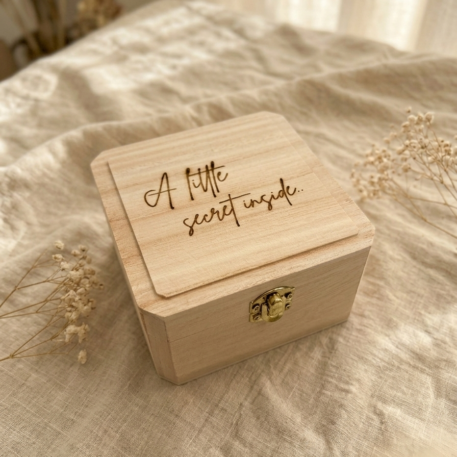 houten aankondigingskistje