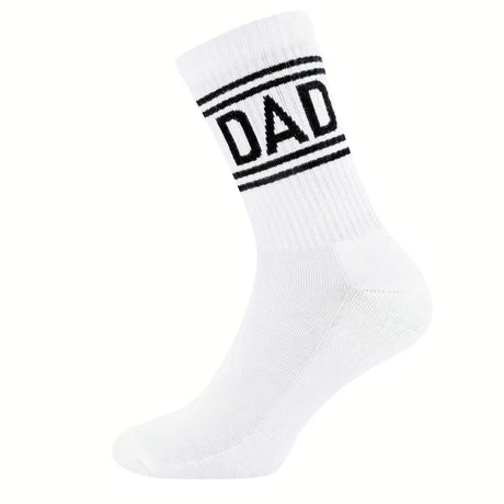 sokken papa dad socks wit zwart ewers tennissokken