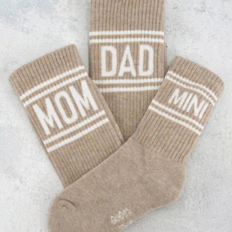 mom dad mini sokken beige