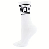 mama sokken mom socks tennissokken zwart wit ewers