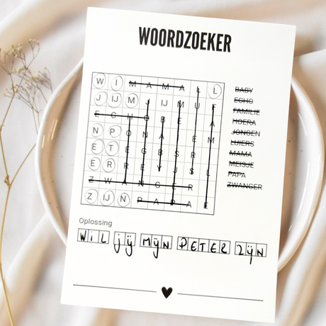 A6 Woordzoeker • Wil Jij Mijn Peter Zijn