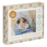 Grijze Beer Hoodie Plaid