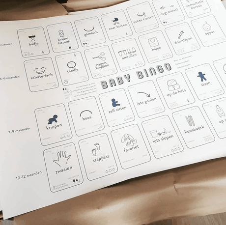 Baby mijlpalen bingo