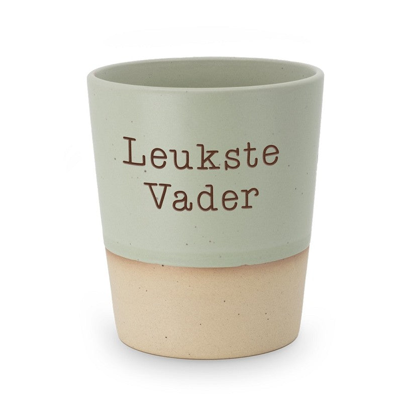 koffietas mok groen de leukste vader keramisch
