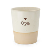 mok koffietas opa hartje keramisch beige