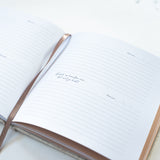 invulboek opa en oma beige linnen met stiksel