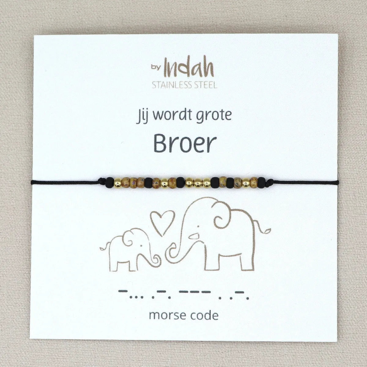 jij wordt grote broer armband morse code