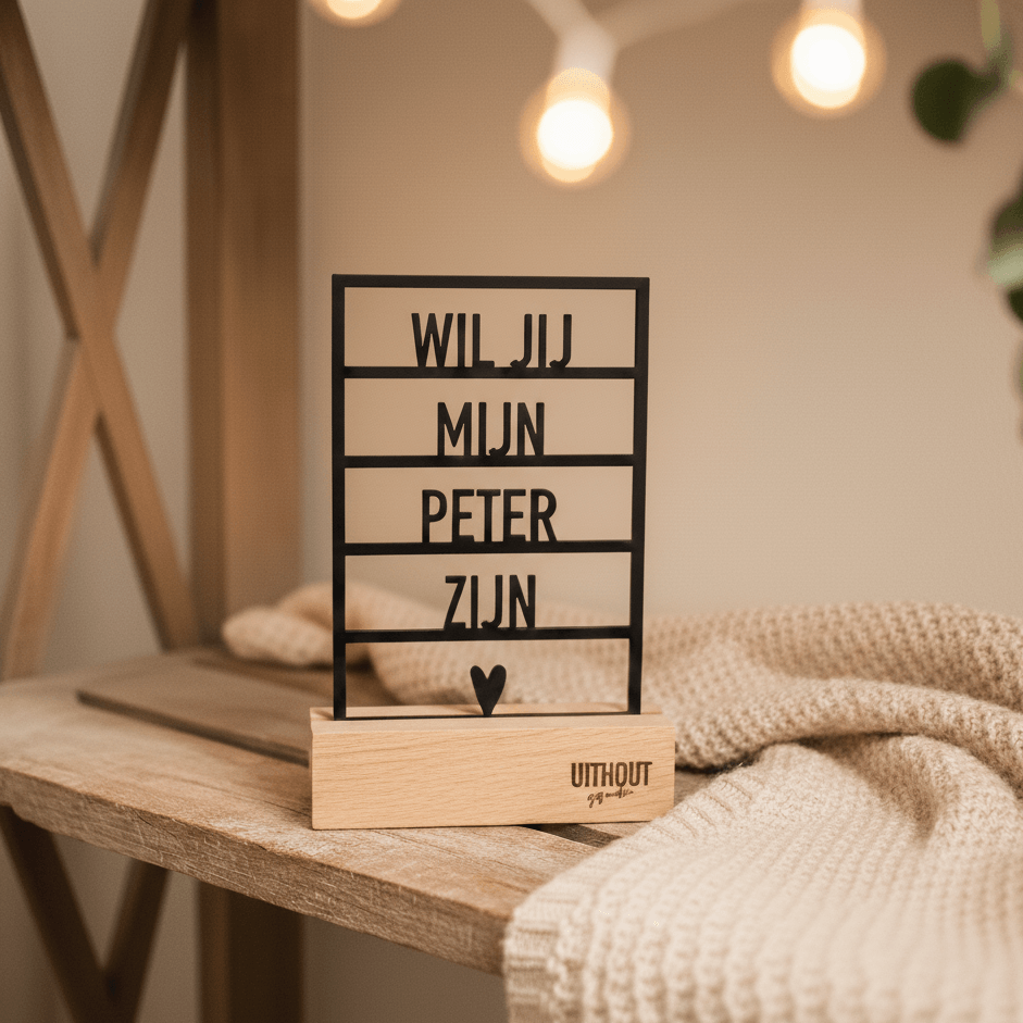 zwart kader wil jij mijn peter zijn hout