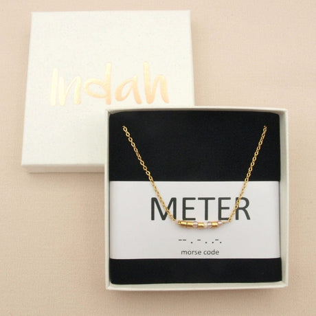 meter ketting halsketting morse code