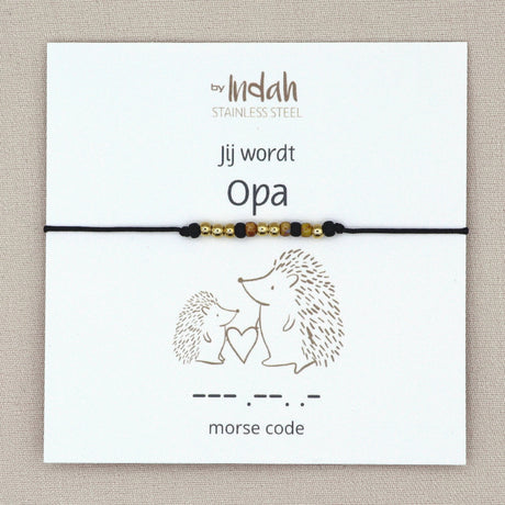 jij wordt opa armband morse