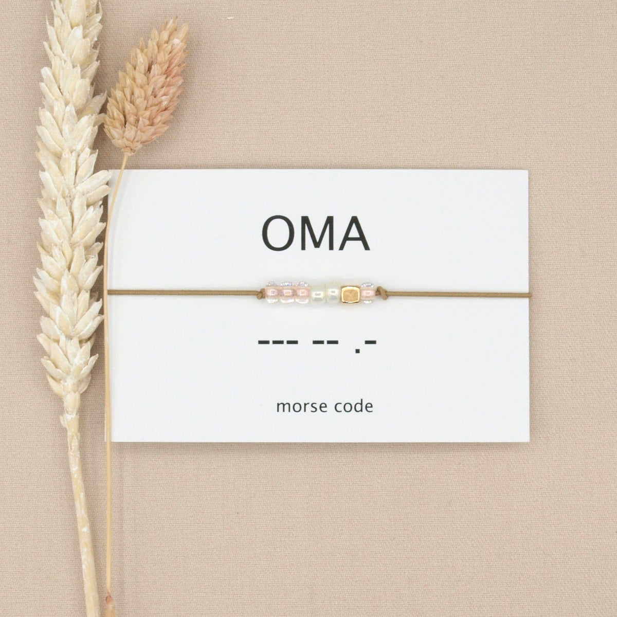 oma armband morse code