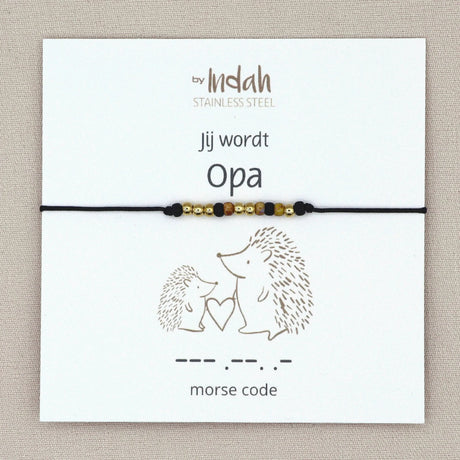 jij wordt opa armband morse