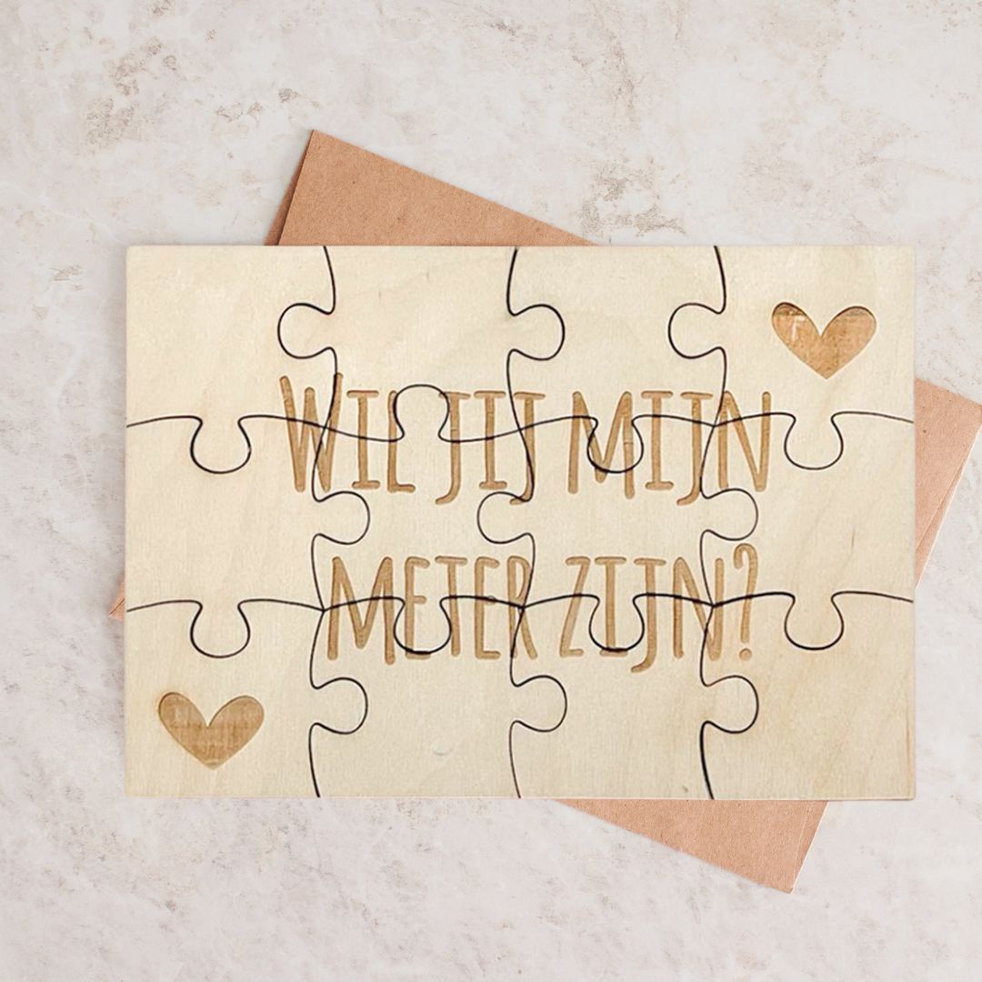 wil jij mijn meter zijn houten puzzel