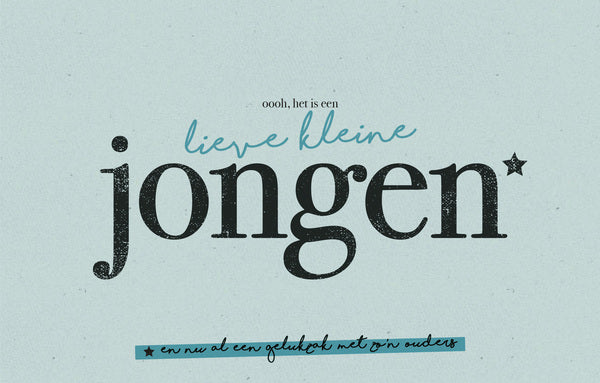 Wenskaart "oooh het is een lieve kleine jongen" - HelloBaby.be