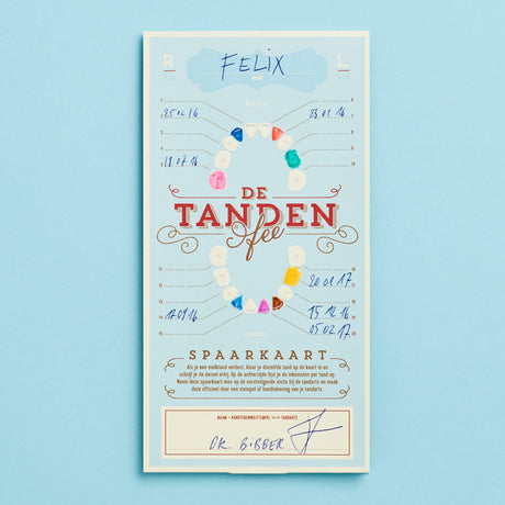 notitiekaart tandenkaart tandenfee spaarkaart dieter coppens tanden stratier