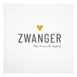 Wit zwangerschapsdagboek met goudkleurig hartje en de titel ‘Zwanger, mijn 9 maanden dagboek’.