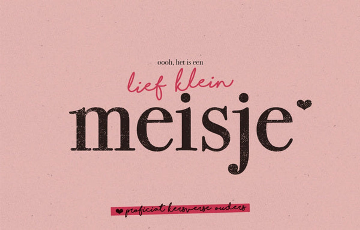 Wenskaart "oooh het is een lief klein meisje" - HelloBaby.be