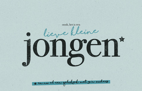 Wenskaart "oooh het is een lieve kleine jongen" - HelloBaby.be